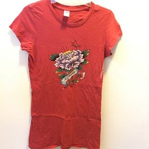 Ed hardy floral T-shirt